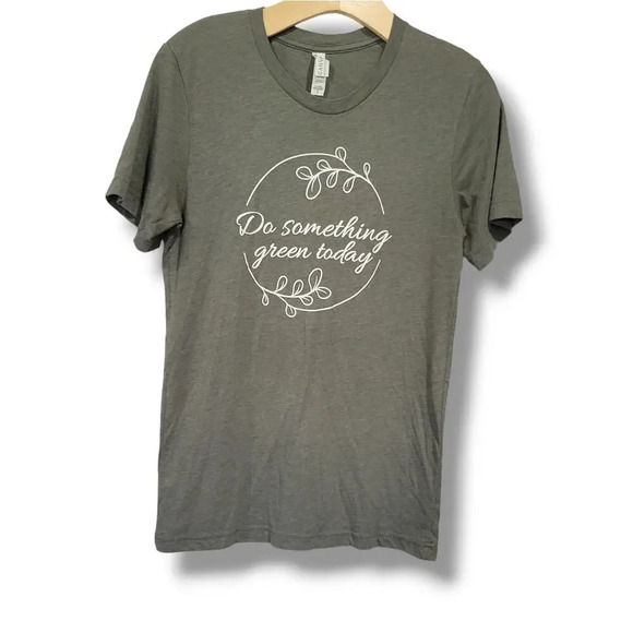 Bella Canvas Do Something Green Today Women's green pullover tshirt - small - Picture 1 of 5